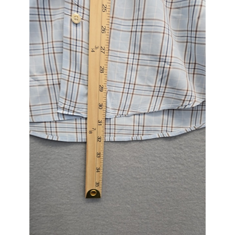 Peter Millar Shirt‎ Mens Medium Long Sleeve Button Up Lightweight Plaid Casual - Picture 3 of 8